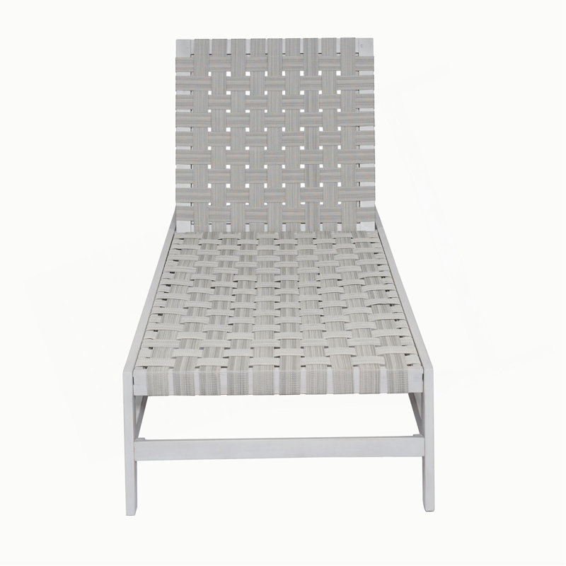 Outdoor Rope Chaise Lounge, Gray/Light Gray