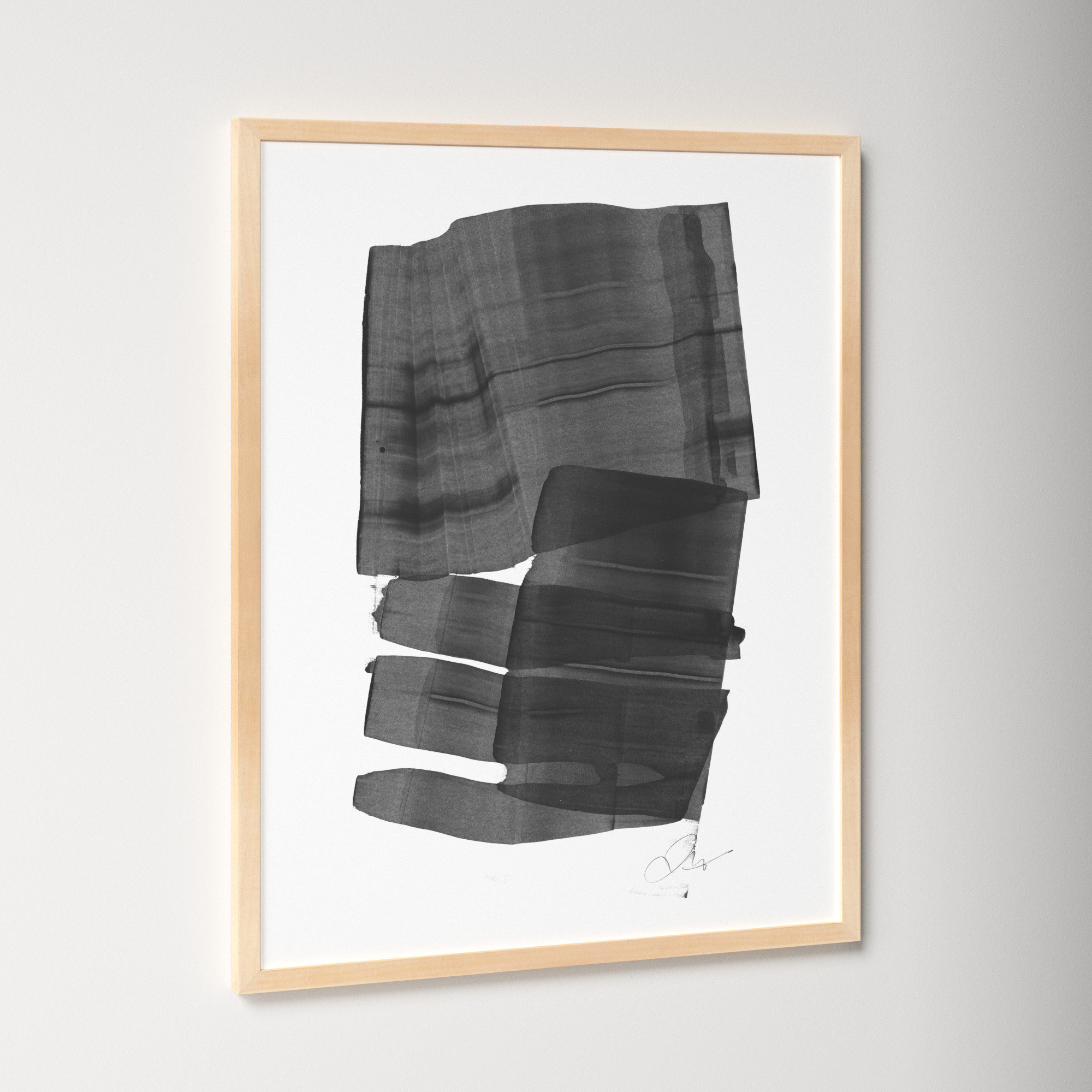 Brushstroke 5 by Jacques Pilon, 38" H x 30" W x 1.25" D, Brown