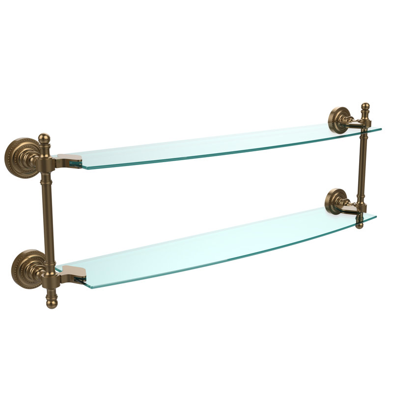 Godinez 2 Piece Tiered Shelf, 28", Brushed Bronze