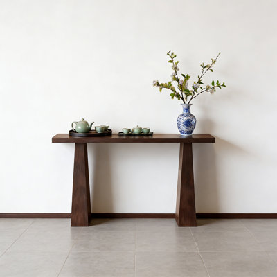 Retro Minimalist Solid Wood Console Table
