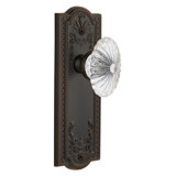 Grandeur Parthenon Plate Double Dummy with Burgundy Crystal Door Knob