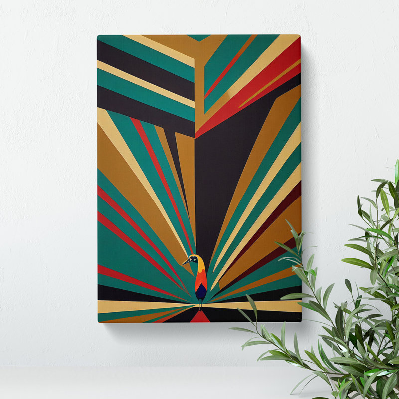 XC1022-4196X Striking Bird Abstract - Wrapped Canvas Print, Wrapped Canvas, 76cm H x 50cm W x 3cm D