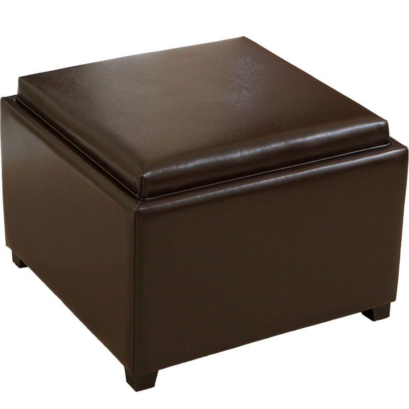 Staudt Faux Leather Ottoman