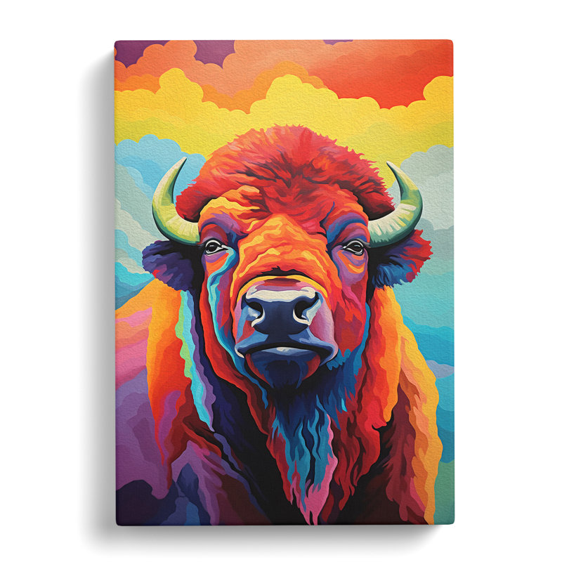 Buffalo Colour Field No.2 - No Frame Print, 60cm H x 40cm W x 3cm D