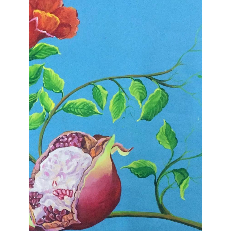 Peinture à la grenade | Acrylique sur toile | Par Anjali Aggarwal