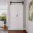 84'' Solid - Manufactured Wood Primed Louvered with Installation Hardware Kit Bi-Fold barn Door-99309713