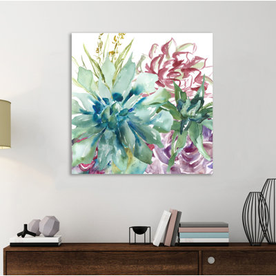 Succulent Garden by Tre Sorelle Studios - Wrapped Canvas Print