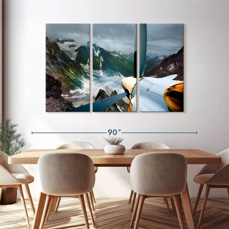 Beauté de l'aviation, reproduction d'art sur toile, H 48 po x l 74 po x P 1,25 po