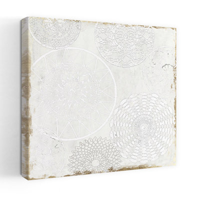 White Lace I Abstract Delicate Geometric Art