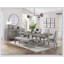 Ensemble de 2 chaises d'appoint rembourrées avec dossier et garniture cloutée avec finition brun gris