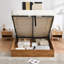 Structure de lit plateforme en bois avec rangement relevable, grand, brun rustique-1295656428-1295656418