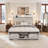 Full Bed Frame with Upholstered Headboard and Wood Platform-1047012315-1047012316
