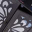Buffet buffet, 4 portes miroir en acrylique, tablette réglable - brun foncé