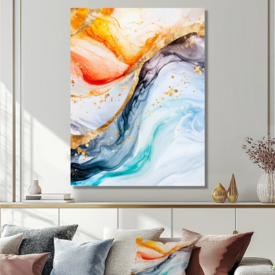 Ink Explosion Of Liquid Art II - Abstract Metal Wall Art Decor, Liquid Ink Abstract Metal Print