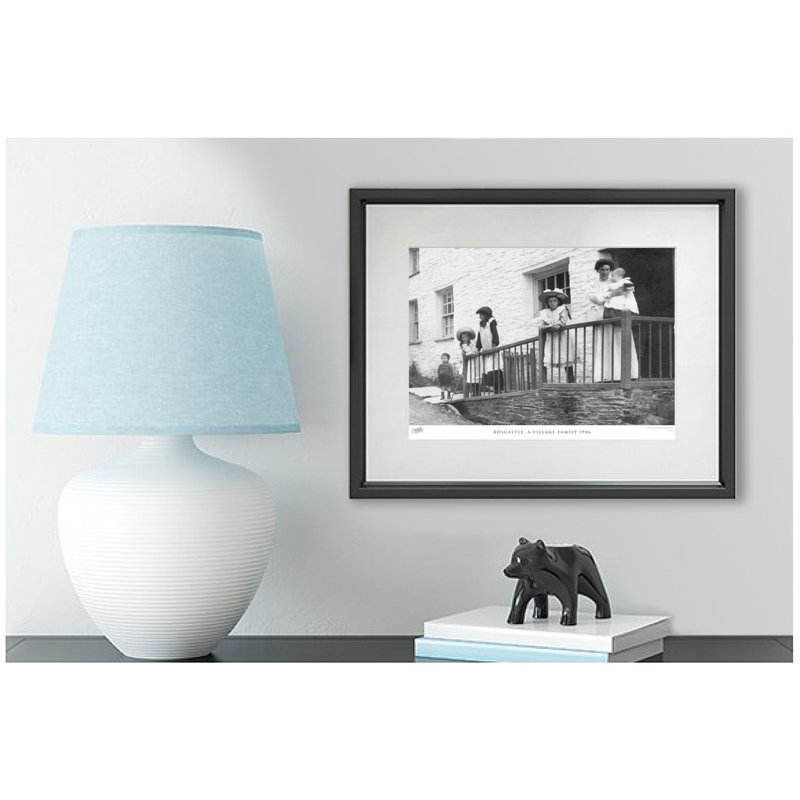 Boscastle, A Village Family 1906 - Single Picture Frame Print on Wood, 60cm H x 80cm W x 2.3cm D