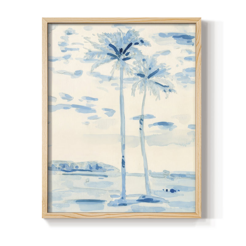 Coconut Grove I, reproduction encadrée - bois massif, Naturel, H 11 po x l 9 po