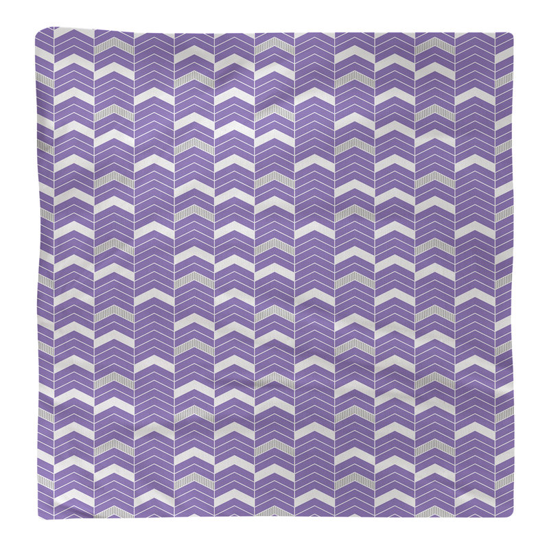 Serviette en coton bicolore lignée Stephenie, H 0,1 po x l 22 po x P 22 po, Mauve / Gris, Polyester sergé