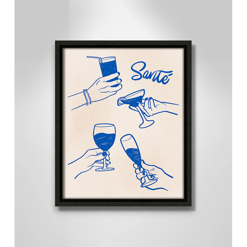 «Sante Print» par Kimberly Allen, L 9,5 po x H 11,5 po, Flottant espresso