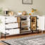 Buffet de cuisine blanc avec 3 tiroirs et 2 compartiments