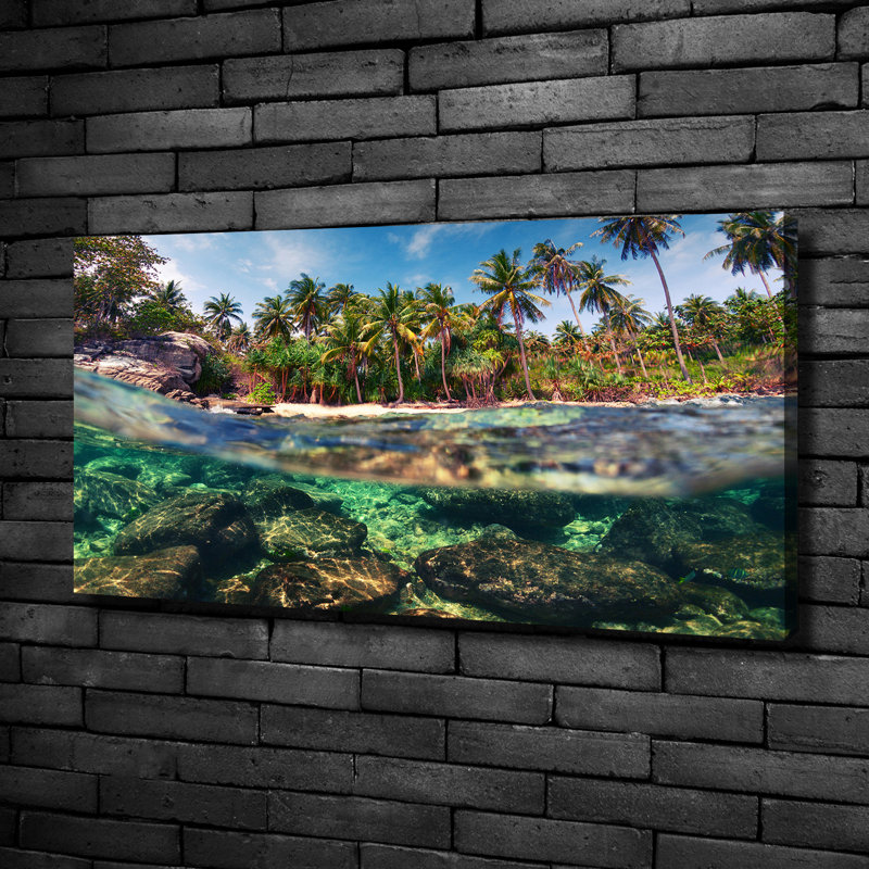 Tropical Beach - No Frame Print on Canvas
