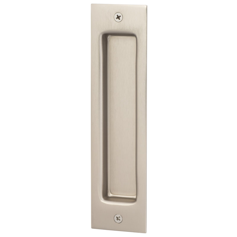 Poignée de porte de grange affleurante, Nickel satiné