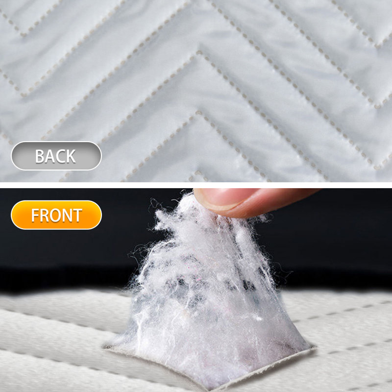 Rideau isolant matelassé à chevrons, 1 panneau, Gris, L 55 po x L 88 po