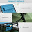 Chaise de patio pliante avec 5 positions, siège rembourré, poches latérales et chaises de patio, de plage, de jardin, d'extérieur Blue Degree, pour