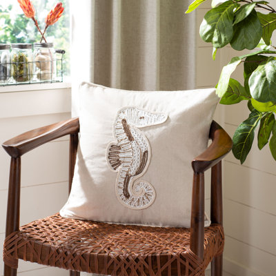 Sanden Seahorse Throw Pillow