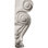 Endurathane Scroll Leaf Corbel, 3 7/8"W x 1 1/4"D x 5 1/4"H, Factory Primed