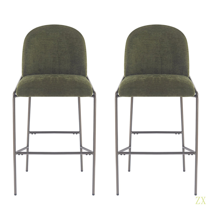 Ensemble de 2 tabourets de bar Galen, Vert
