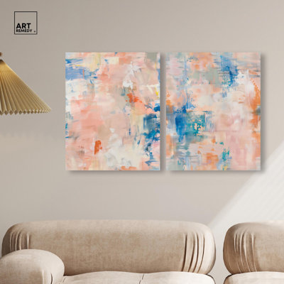 «Kaleido Vortex Duo», reproduction d'art sur toile par Art Remedy, galerie tendue, 16 x 20