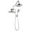 Mini pomme de douche 8 pouces FORNO ACQUA AcquaFALL, finition nickel brossé, douche de pluie, pomme de douche à main, jets de corps, débit de 1,8 gallon par minute