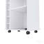 Chariot-bar, deux tablettes, six supports à vin intégrés, quatre roulettes - blanc-129238659-129238658
