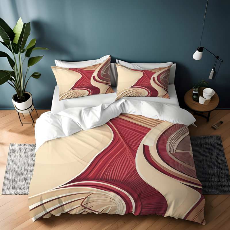 Abstract Duvet Cover, King Duvet Cover + 2 King Shams