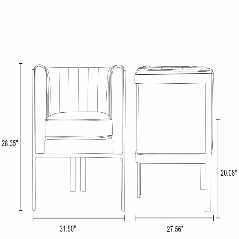 Fauteuil d'appoint de style salon, Bleu