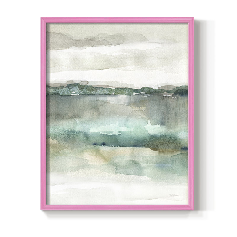 «Soft Emerald Harmony», reproduction encadrée - bois massif, H 30 po x l 24 po, Rose
