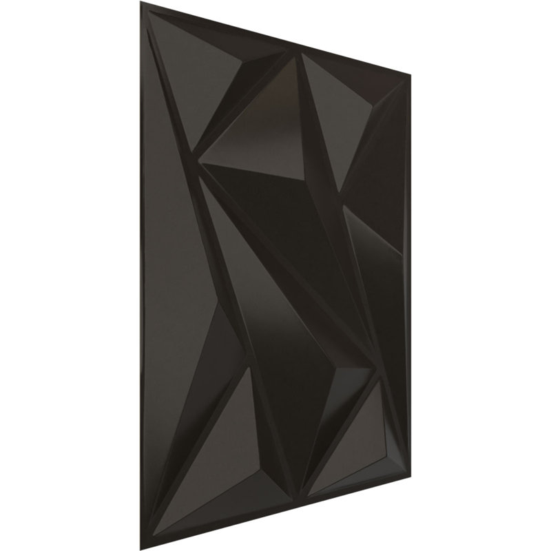 Panneau mural décoratif 3D EnduraWall Marquise l 19 5/8 po x H 19 5/8 po, gris anthracite métallique (couvre 2,67 pieds carrés)