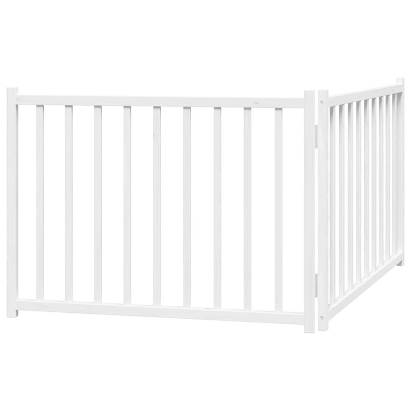 Soma Solid Wood Dog House Door, White, 60cm H x 160cm W x 2cm D