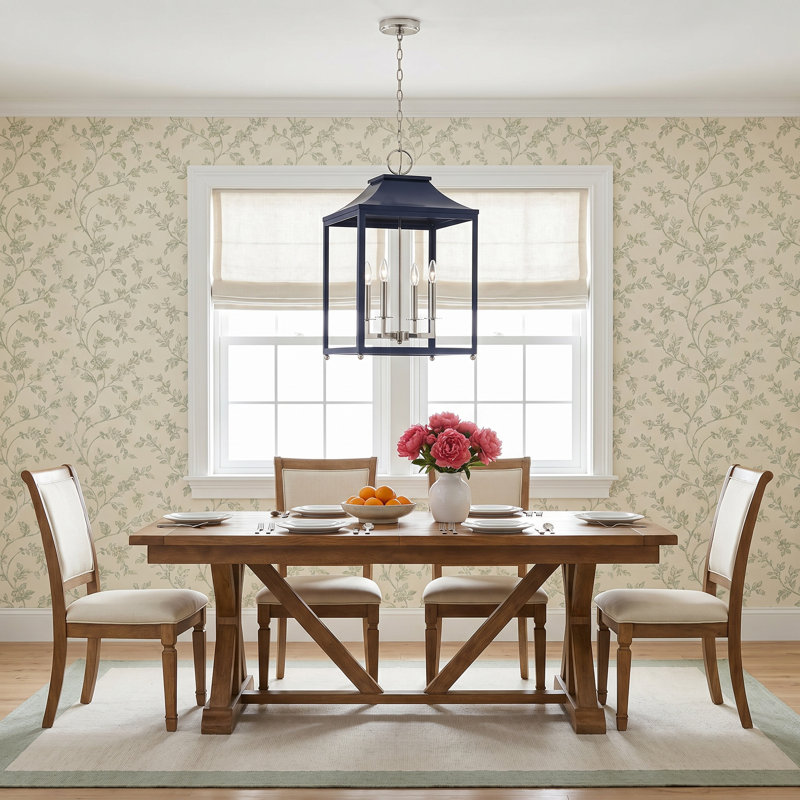 Douro 4 - Light Lantern Square / Rectangle Chandelier in Navy Blue, Navy Blue, 4