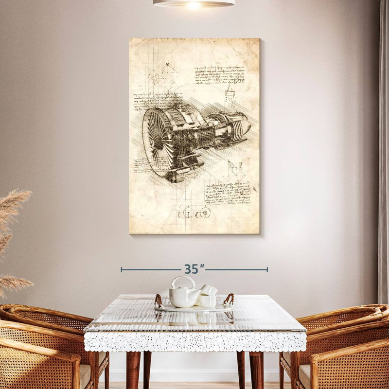 Laelle Jet Engine Sepia, 48" H x 32" W