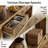 70.9 Inch Wood Console Table Long Sofa Table with 3 Drawers-2045028024