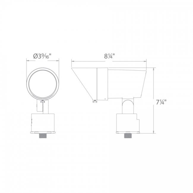 LED Spotlight, Black/Bronze, 2700K
