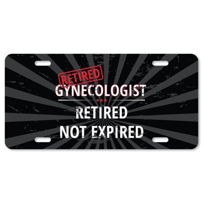Retired Gynecologist Aluminum Plate Frame
