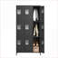 Casiers | 9 casiers de rangement sécurisés à 9 portes de 72 po de hauteur avec serrures individuelles, pour bureau scolaire, gris anthracite | Moderne | Chambre à coucher