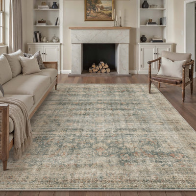 Tapis lavable rétro avec envers antidérapant Elias