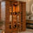 EASYHAWK 3-Person Far Infrared Indoor Sauna with WiFi & Bluetooth Control, Tempered Glass Door, and Spacious Home Sauna Cabin-130151749