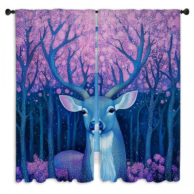 Rideaux de cerf, rideaux rustiques, 2 panneaux