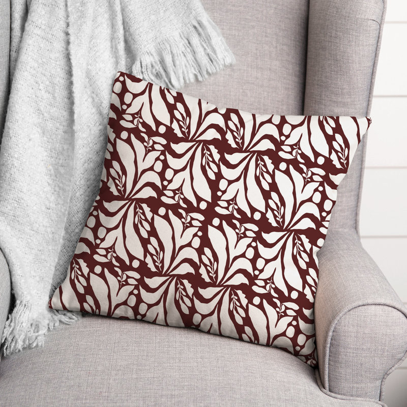 Coussin décoratif , H 18 po x l 18 po, Marron