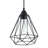 1-Light Pendant With Black Finish And Steel Cage Shade