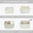  3-Piece Cotton Rope Storage Basket Set, Rectangular Woven Shelf Bins with Handles-1357065852